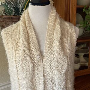 Kloth & Clover Open Front Sweater Vest Size Large